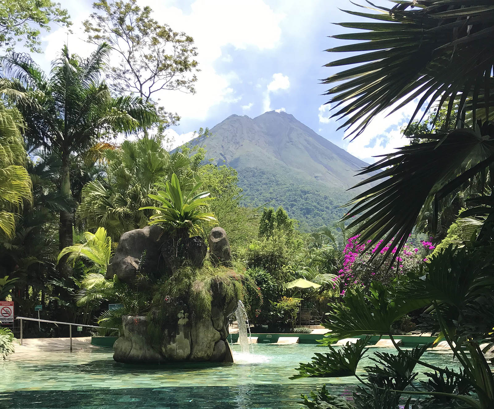 Palma Real Pool with Arenal Volcano Background